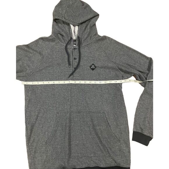 RVCA Mens gray hooded pullover sz medium - Picture 5 of 8